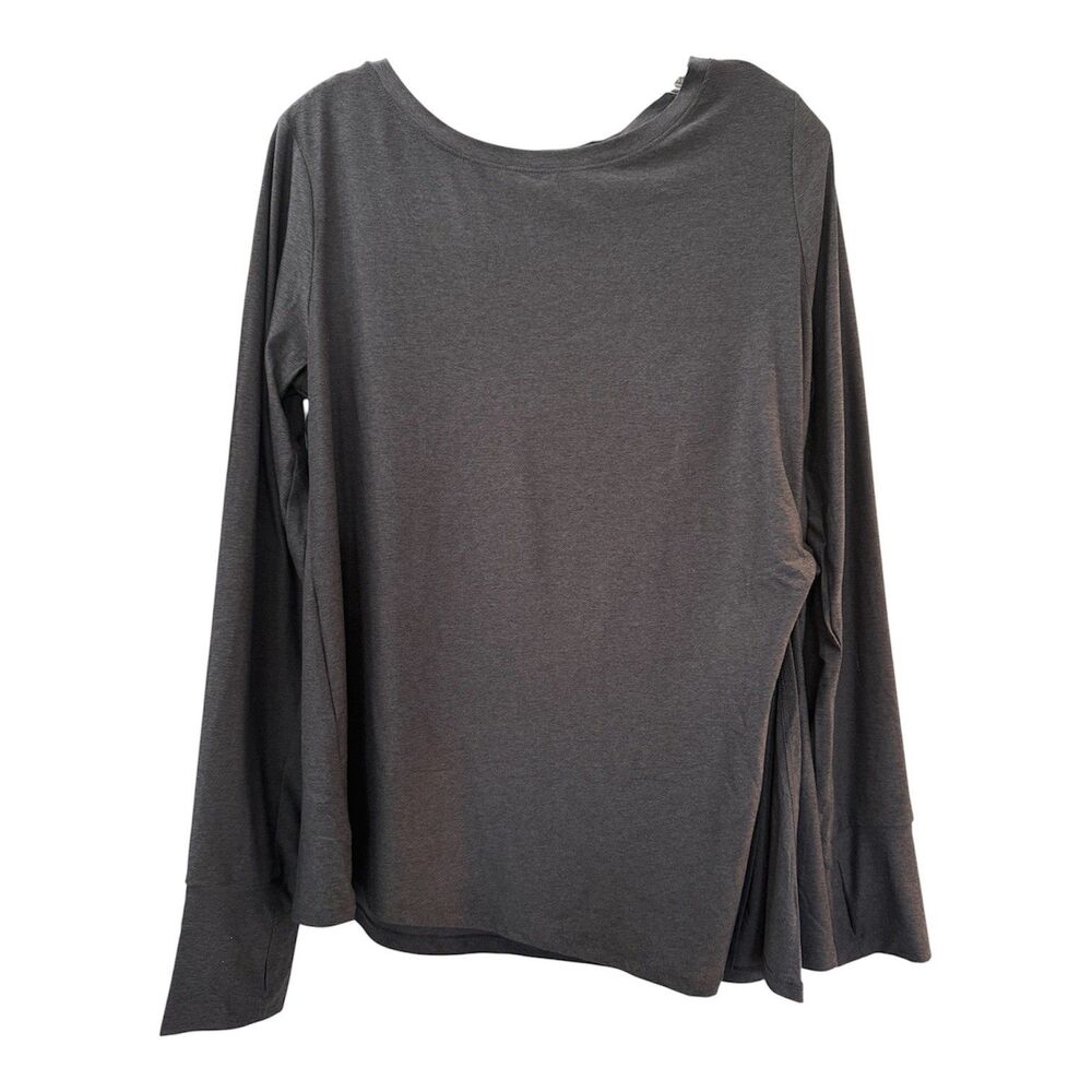 Old Navy Active Cloud 94 Soft Go-Dry Size Medium Gray Side Slit Thumb Holes NWT